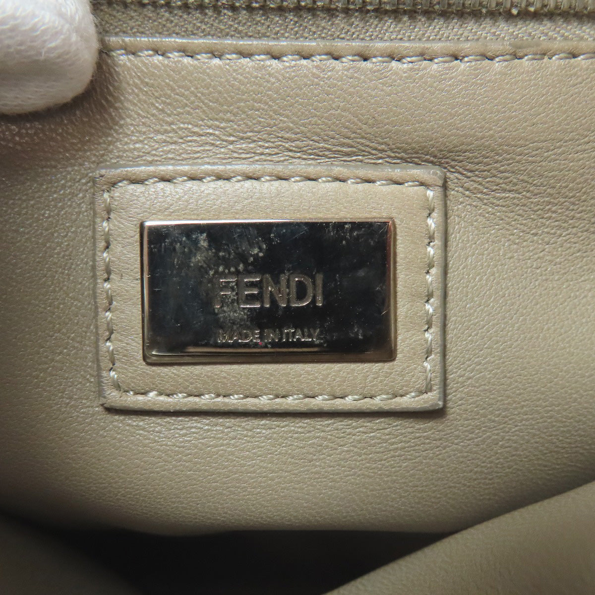 FENDI Handbag Calfskin Brown Peekaboo Mini 2WAY