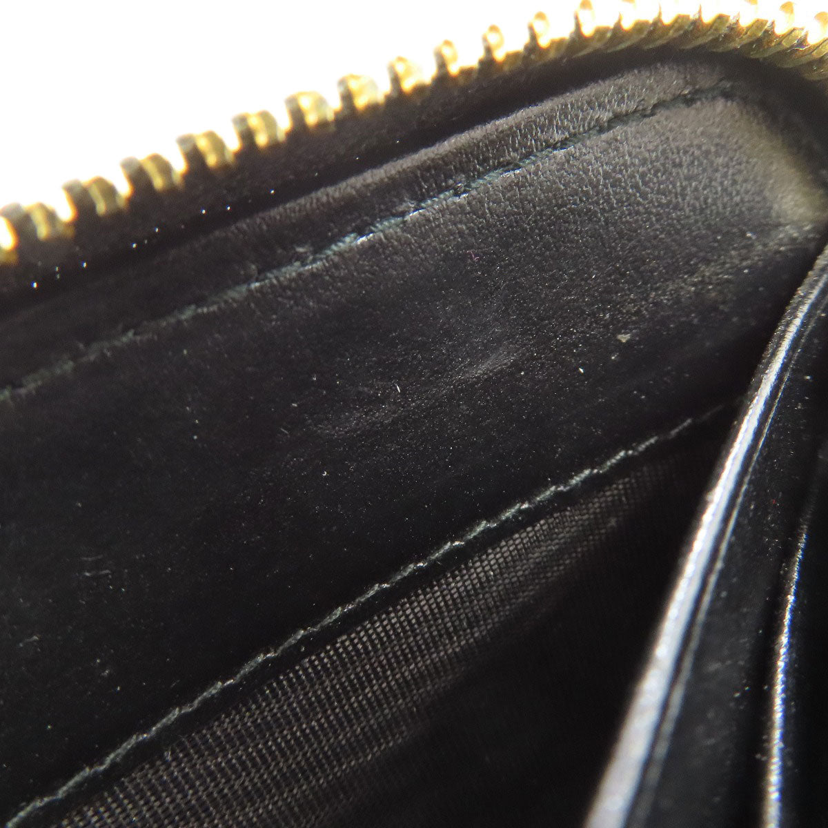 PRADA Long Wallet Purse leather black Zip Around Women Used Authentic