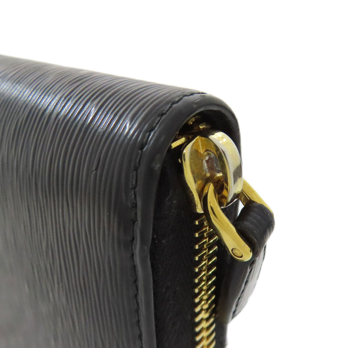 PRADA Long Wallet Purse leather black Zip Around Women Used Authentic