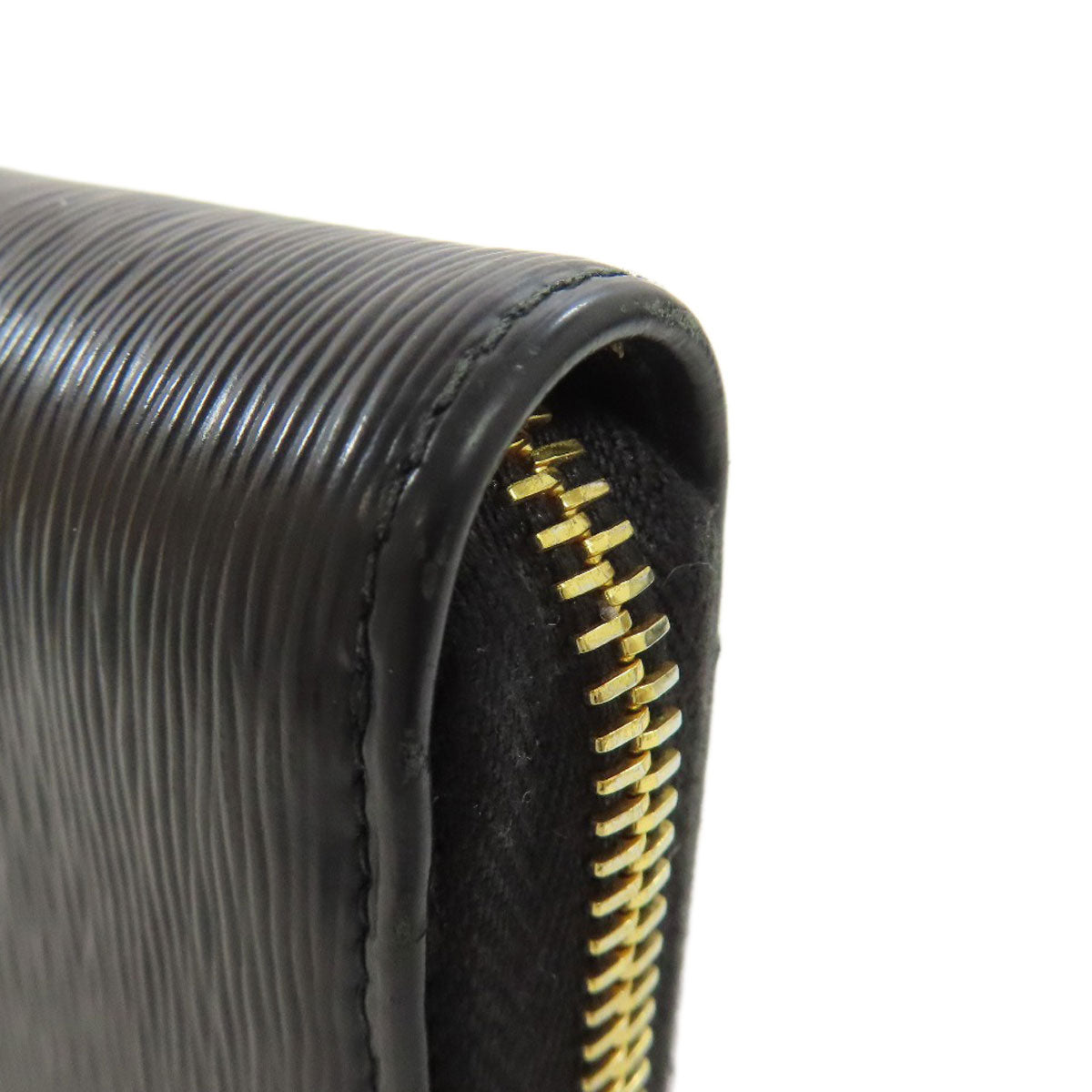 PRADA Long Wallet Purse leather black Zip Around Women Used Authentic