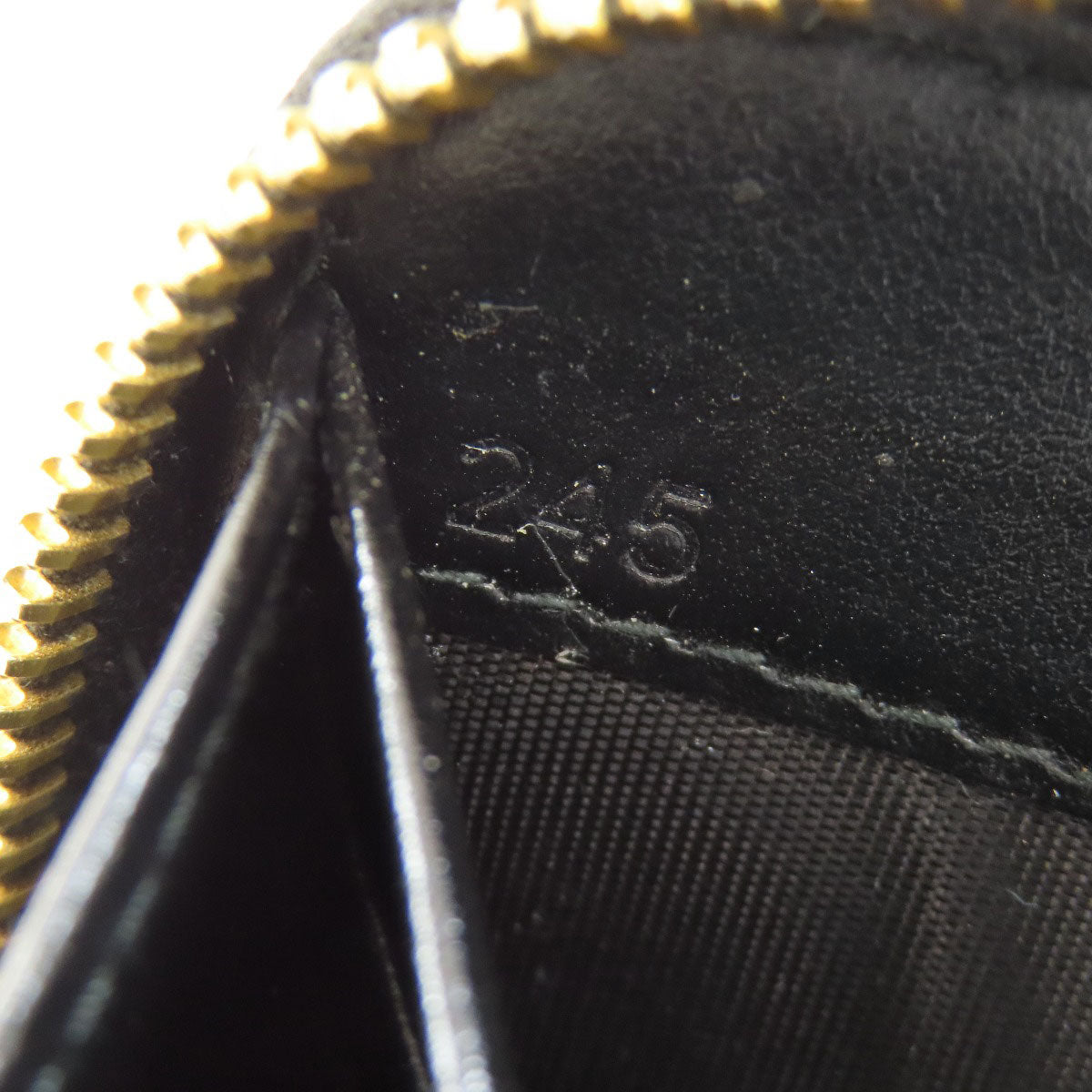 PRADA Long Wallet Purse leather black Zip Around Women Used Authentic