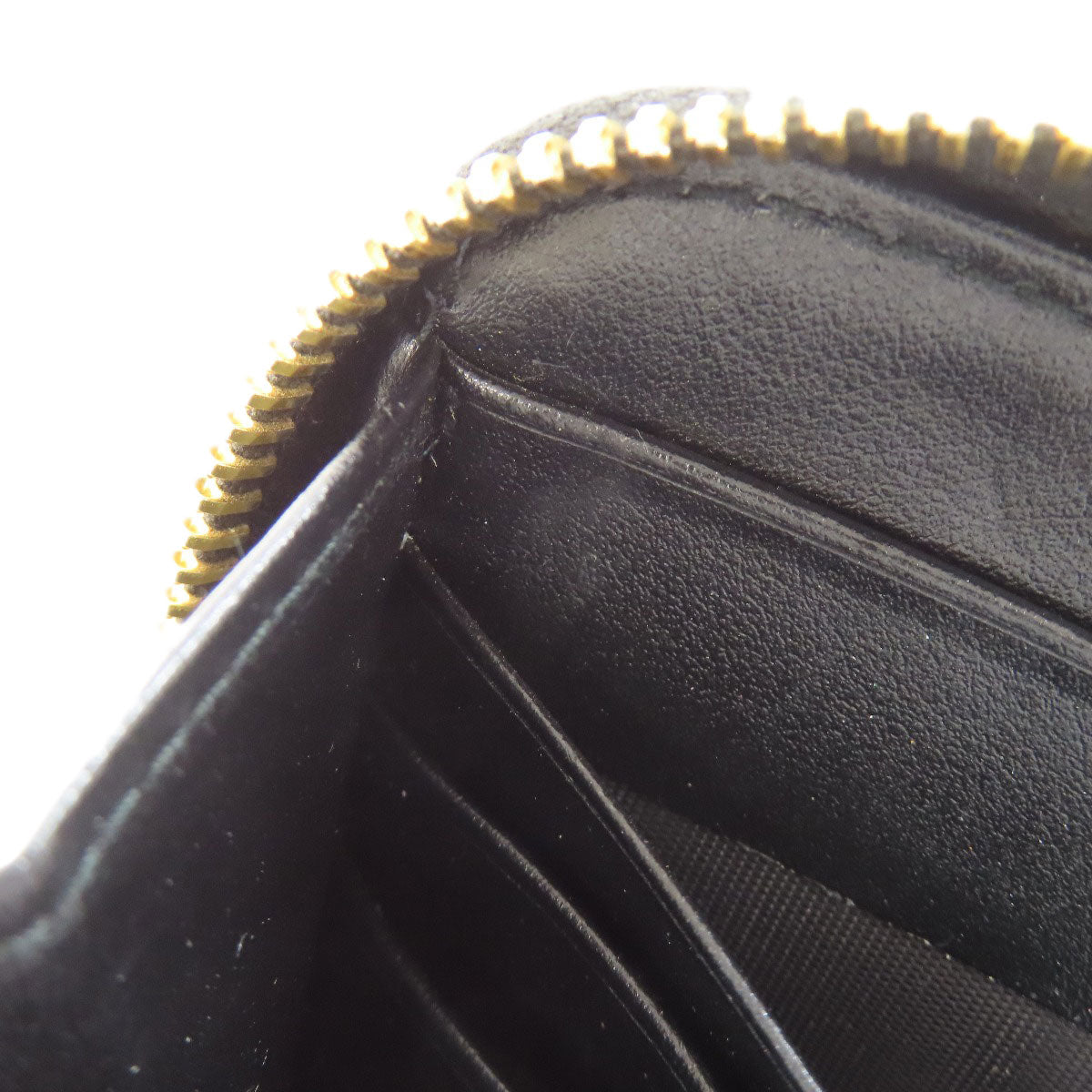 PRADA Long Wallet Purse leather black Zip Around Women Used Authentic