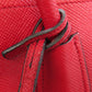 PRADA Tote Bag Safiano Red logo Women Used Authentic