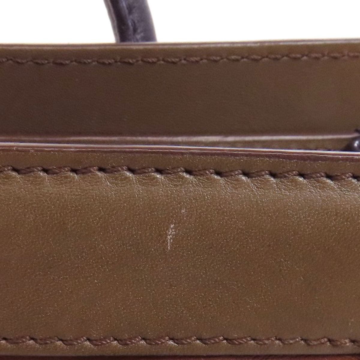 CELINE Handbag Calfskin Brown Luggage nano 2 WAY Women Used Authentic