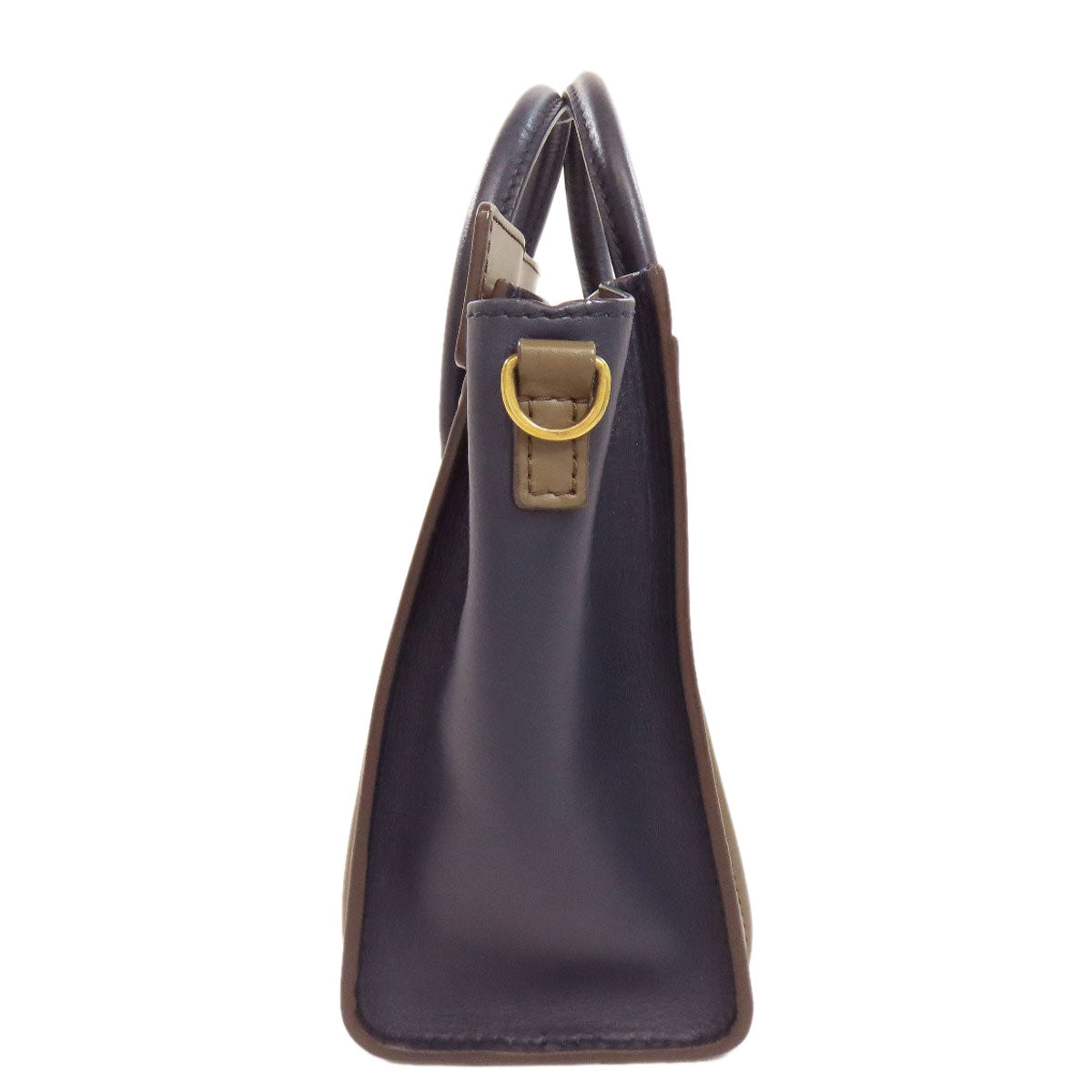 CELINE Handbag Calfskin Brown Luggage nano 2 WAY Women Used Authentic