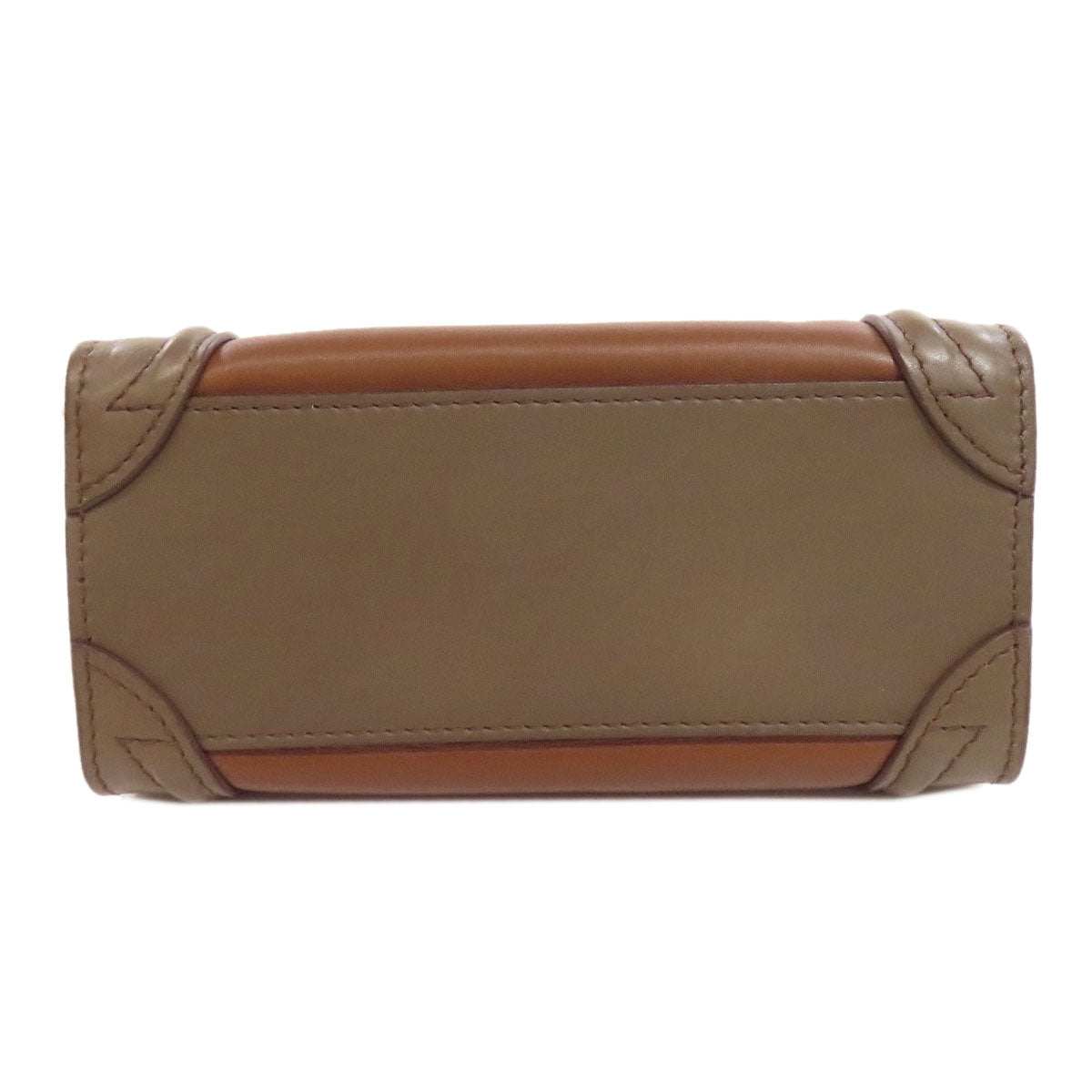 CELINE Handbag Calfskin Brown Luggage nano 2 WAY Women Used Authentic