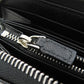 PRADA Long Wallet Purse leather black logoMetal Women Used Authentic