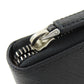 PRADA Long Wallet Purse leather black logoMetal Women Used Authentic