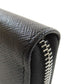 PRADA Long Wallet Purse leather black logoMetal Women Used Authentic