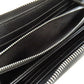 PRADA Long Wallet Purse leather black logoMetal Women Used Authentic