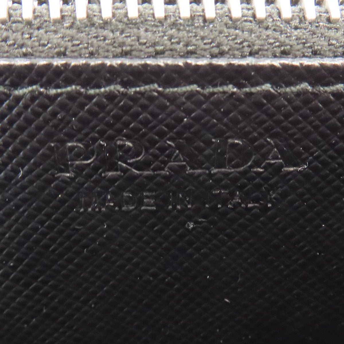 PRADA Long Wallet Purse leather black logoMetal Women Used Authentic