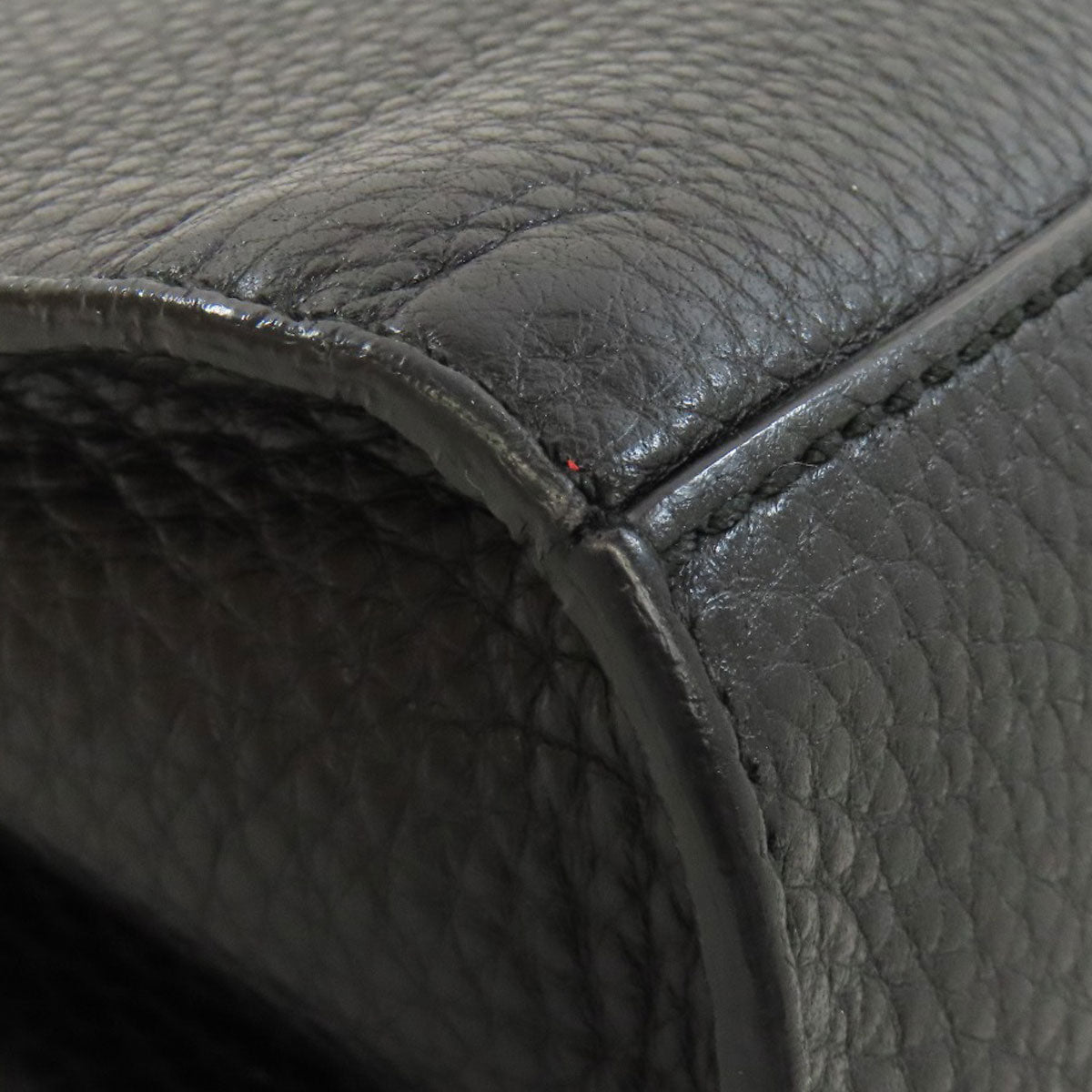 GUCCI Shoulder Bag 295408 leather black one belt horsebit Women Used Authentic