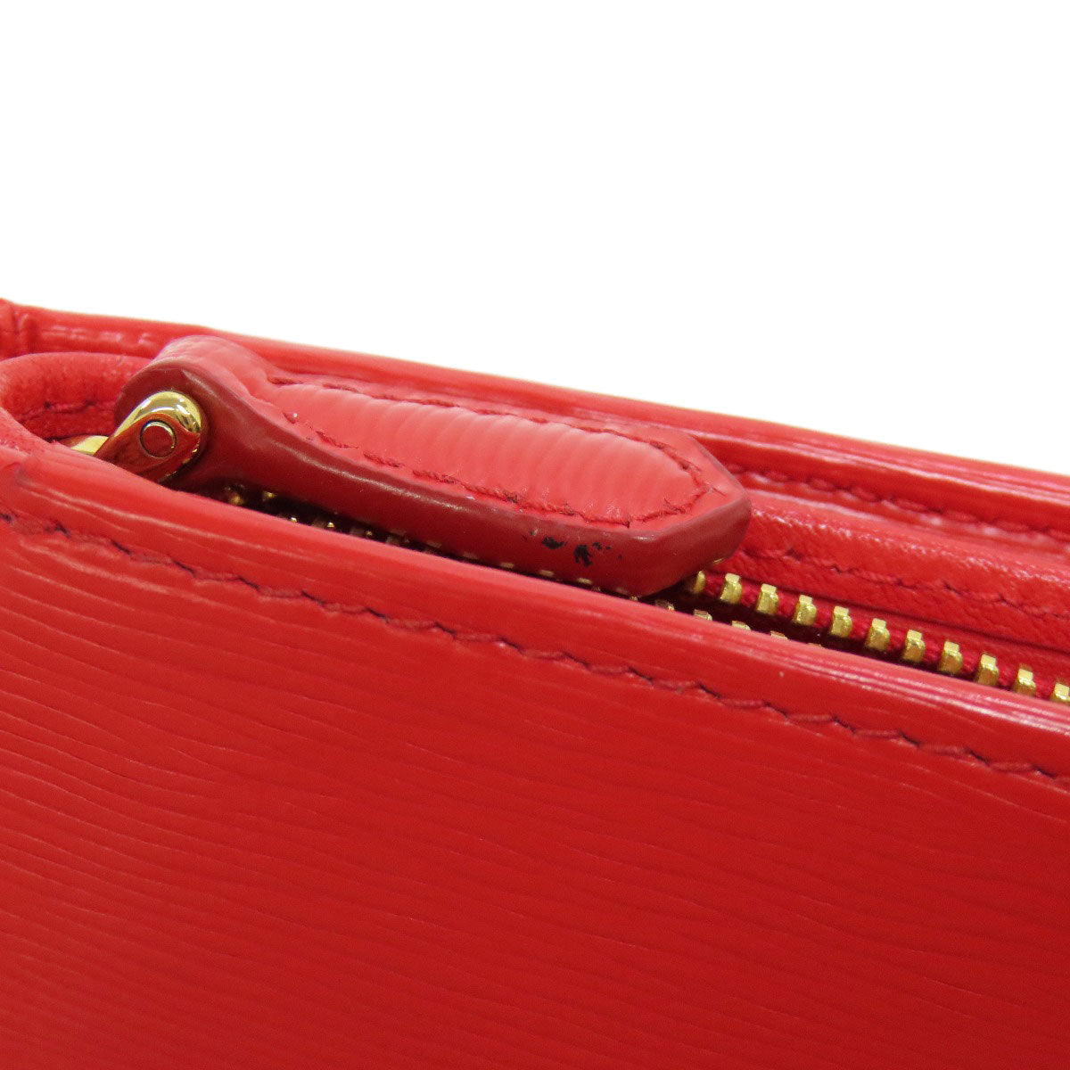PRADA Bifold Wallet 1ML018 leather Red logo Women Used Authentic