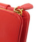 PRADA Bifold Wallet 1ML018 leather Red logo Women Used Authentic