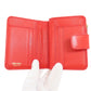 PRADA Bifold Wallet 1ML018 leather Red logo Women Used Authentic