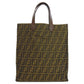 FENDI Tote Bag canvas Brown Zucca Pattern