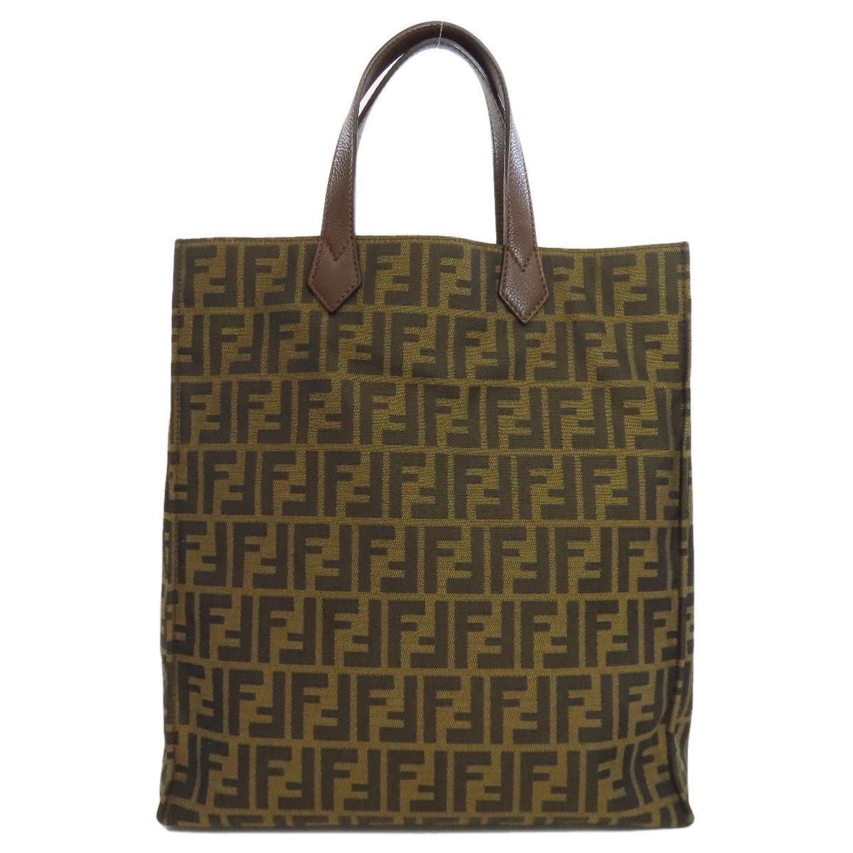 FENDI Tote Bag canvas Brown Zucca Pattern