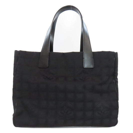 CHANEL Tote Bag Nylon jacquard black New Travel Line MM