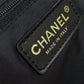 CHANEL Tote Bag Nylon jacquard black New Travel Line MM