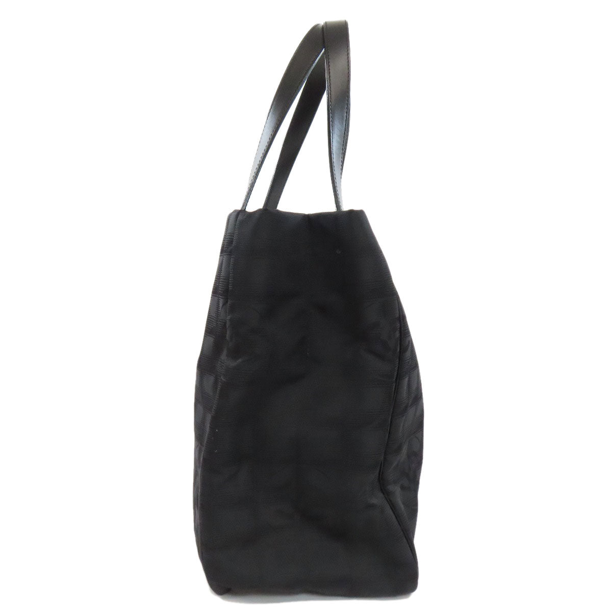 CHANEL Tote Bag Nylon jacquard black New Travel Line MM