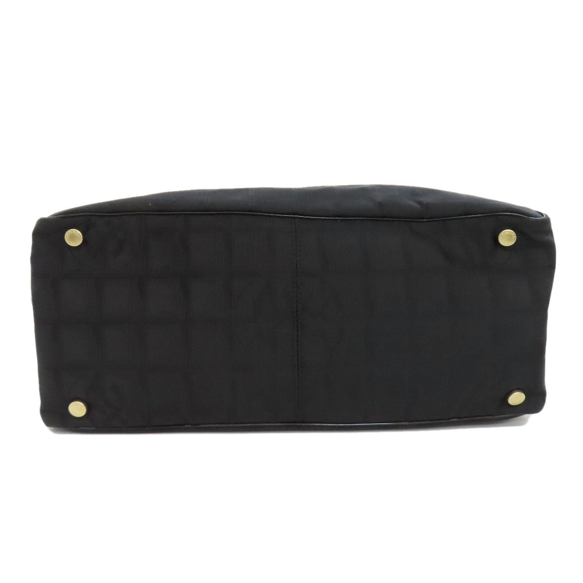 CHANEL Tote Bag Nylon jacquard black New Travel Line MM