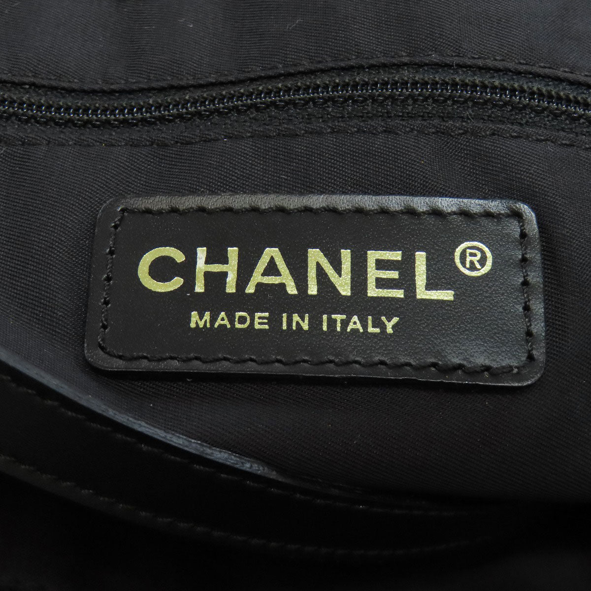 CHANEL Tote Bag Nylon jacquard black New Travel Line MM