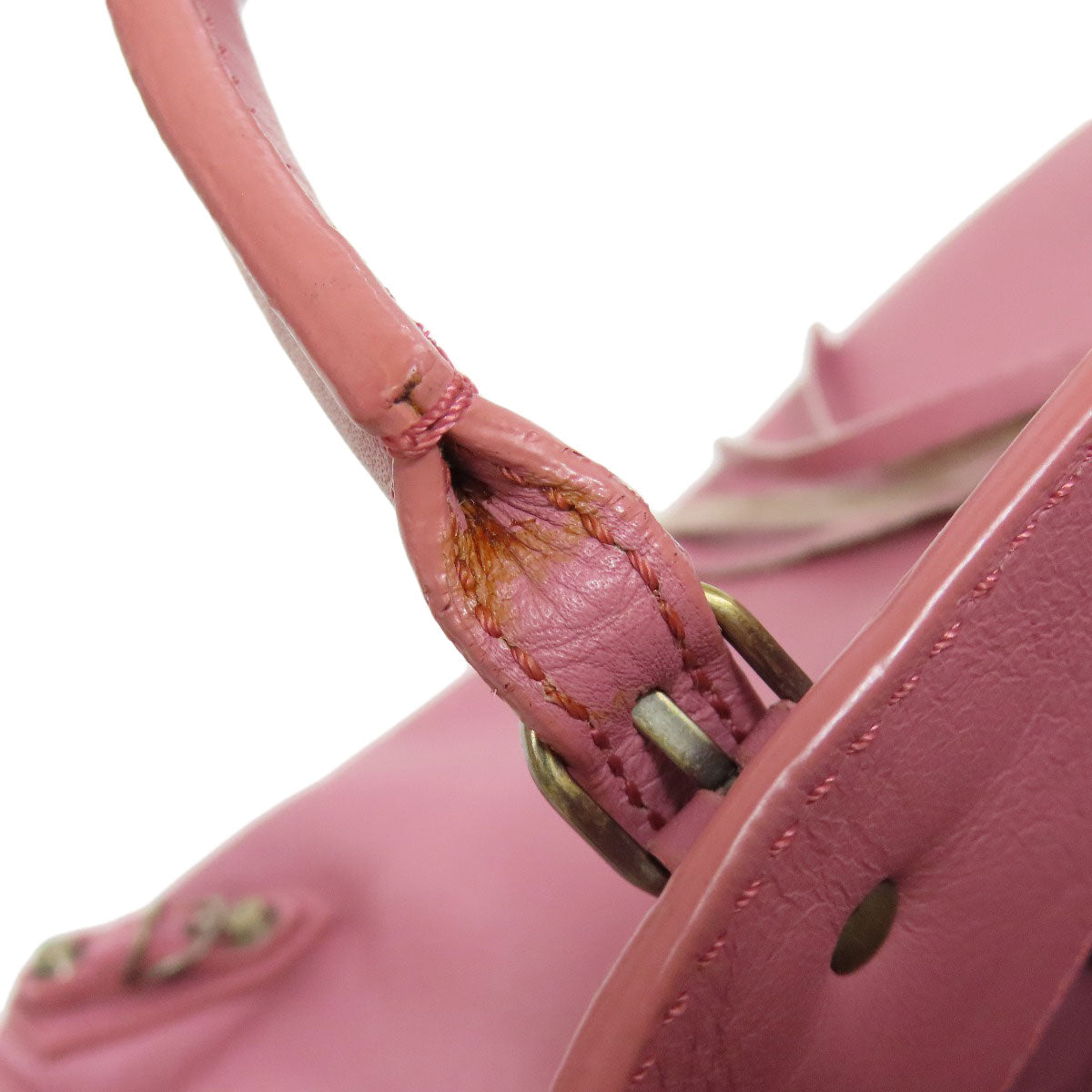 BALENCIAGA Handbag 305572 Calfskin pink Paper Bag Mini 2WAY