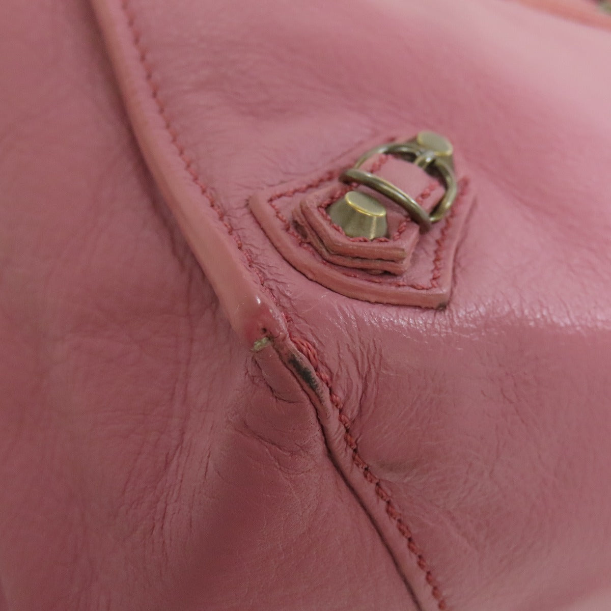 BALENCIAGA Handbag 305572 Calfskin pink Paper Bag Mini 2WAY