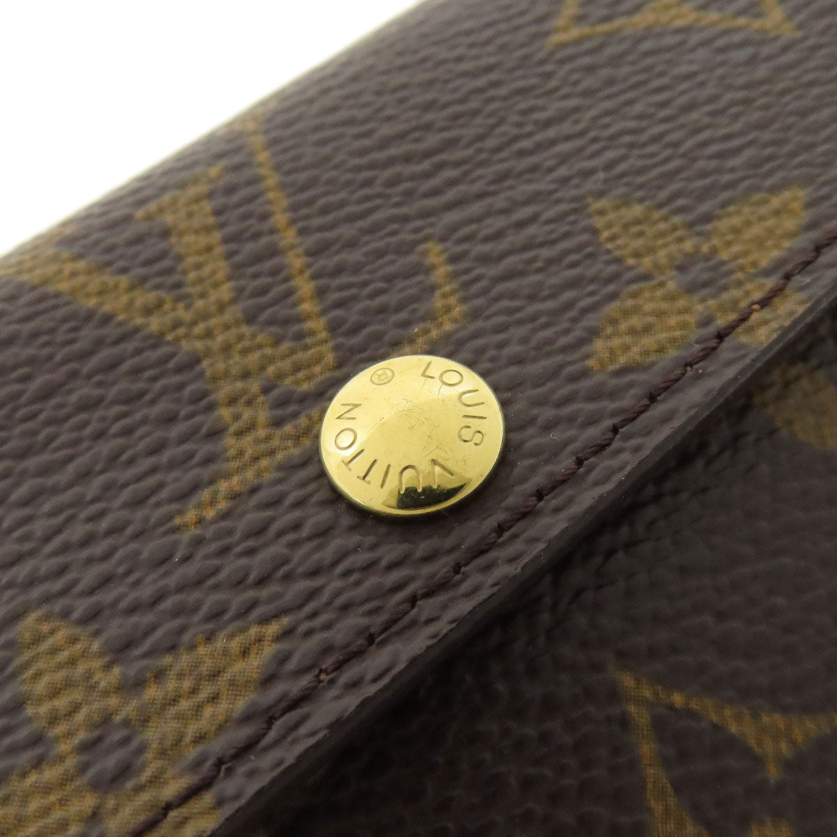 LOUIS VUITTON Coin case M61927 Monogram canvas Brown Ludlow Women Used Authentic