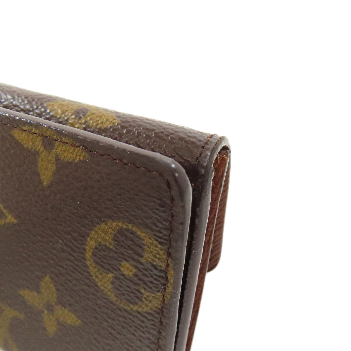 LOUIS VUITTON Coin case M61927 Monogram canvas Brown Ludlow Women Used Authentic