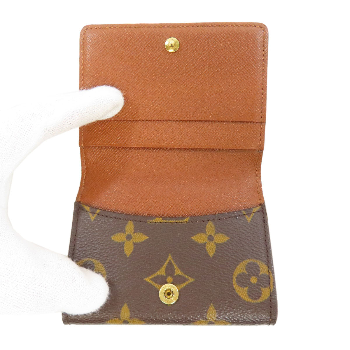 LOUIS VUITTON Coin case M61927 Monogram canvas Brown Ludlow Women Used Authentic