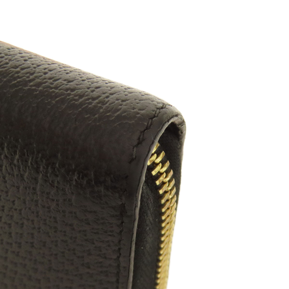 GUCCI Long Wallet Purse 700484 leather black Zip Around Horsebit Women Used Authentic