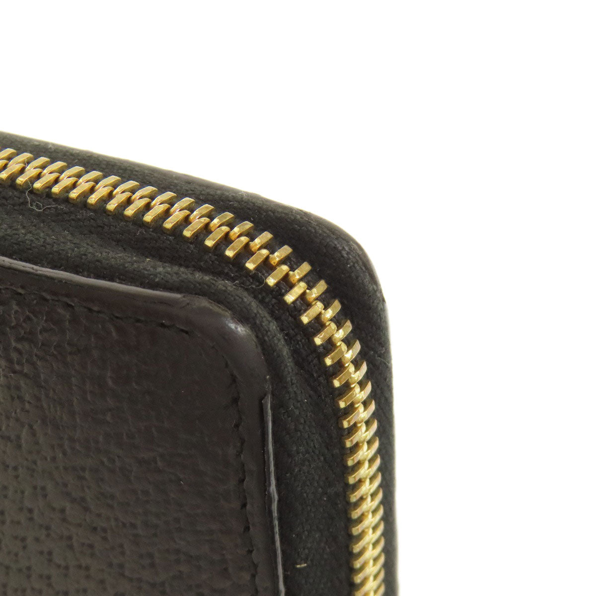 GUCCI Long Wallet Purse 700484 leather black Zip Around Horsebit Women Used Authentic