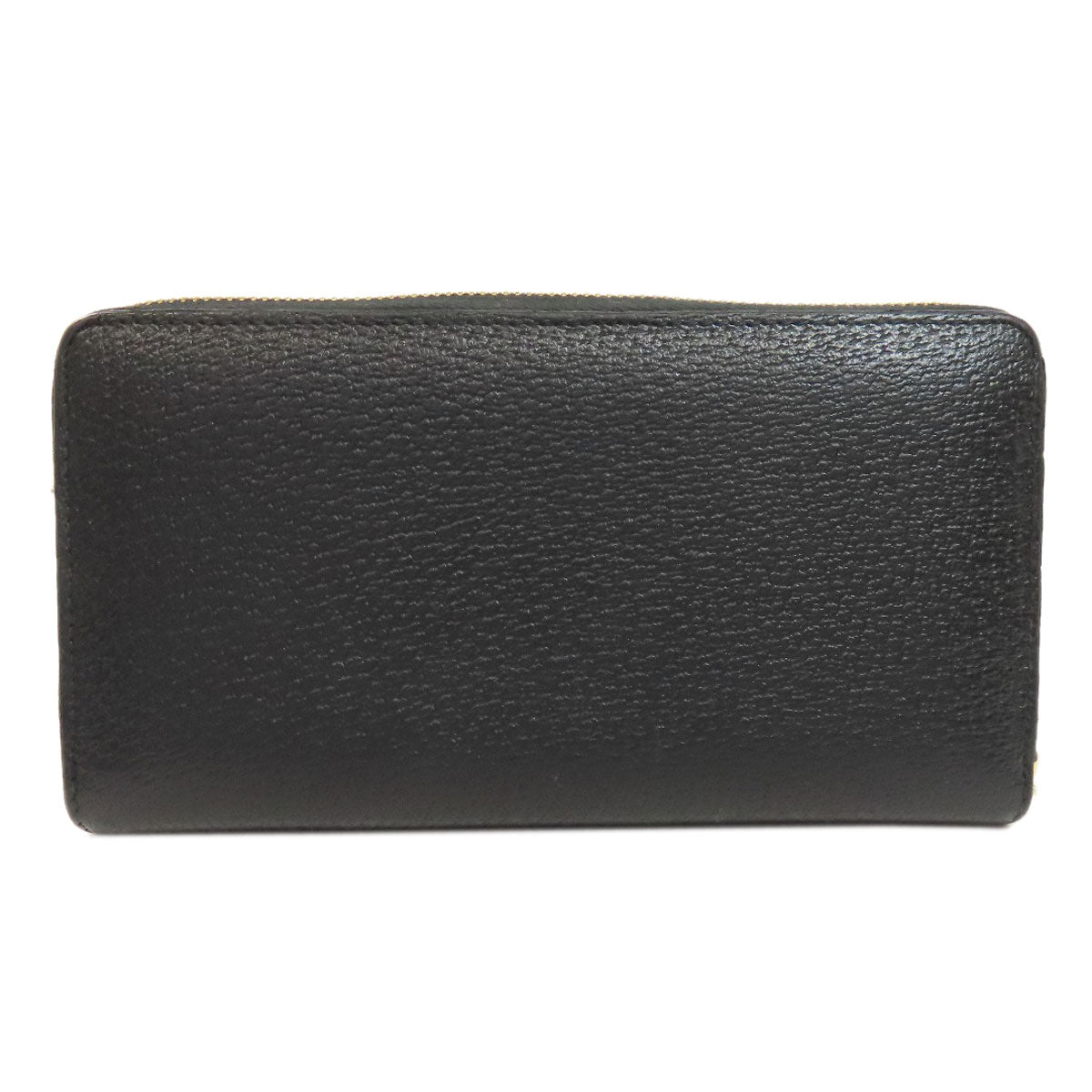GUCCI Long Wallet Purse 700484 leather black Zip Around Horsebit Women Used Authentic