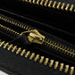 GUCCI Long Wallet Purse 700484 leather black Zip Around Horsebit Women Used Authentic