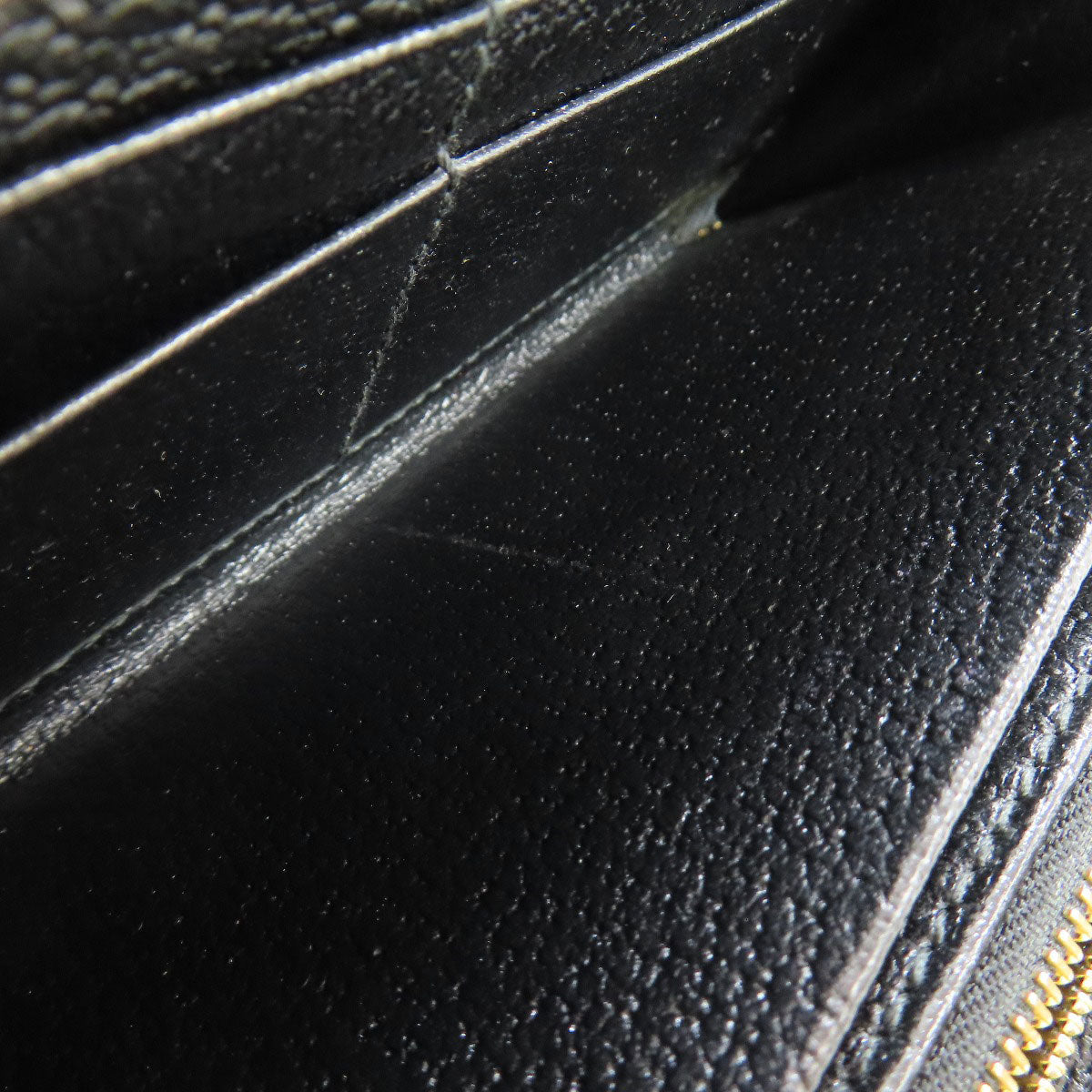 GUCCI Long Wallet Purse 700484 leather black Zip Around Horsebit Women Used Authentic