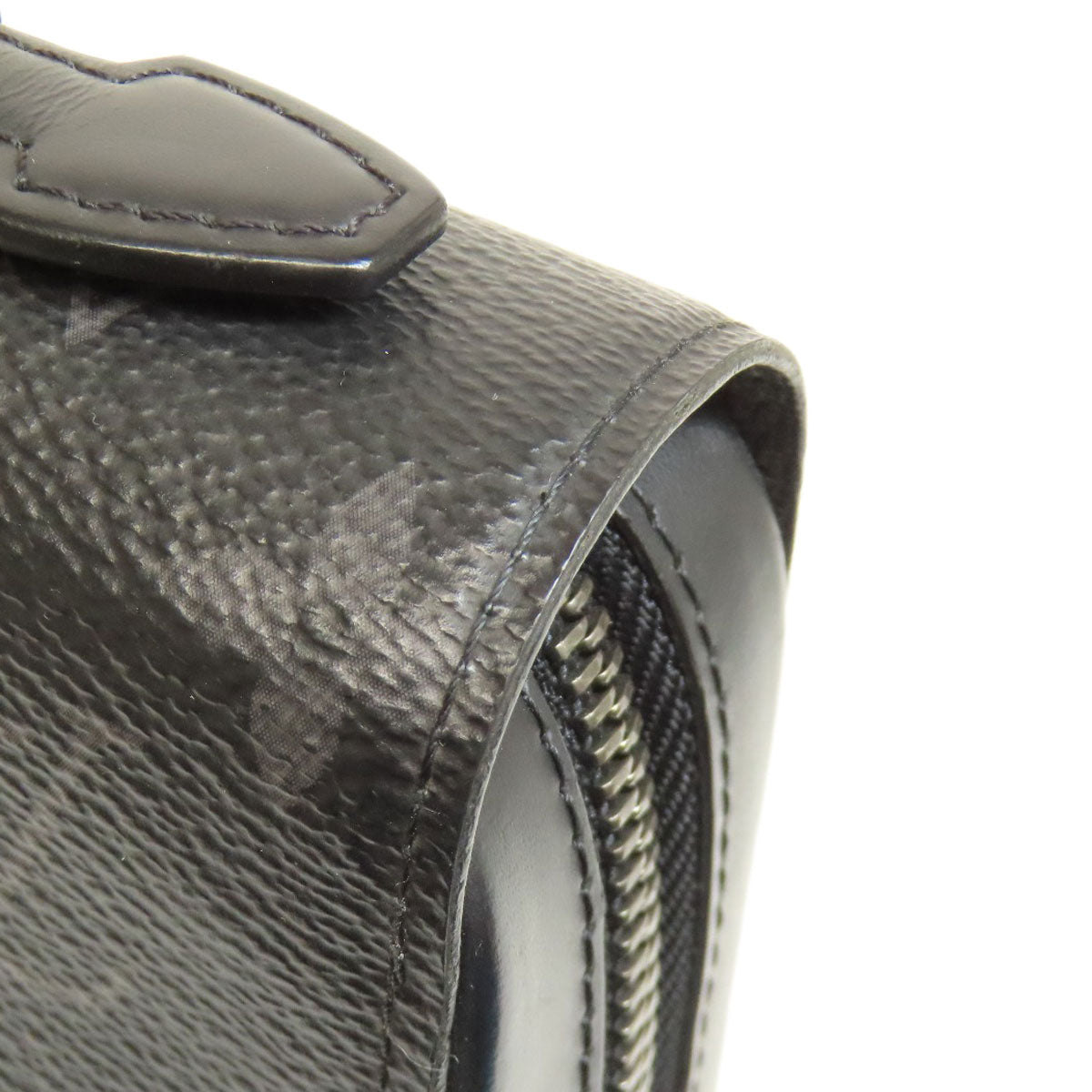 LOUIS VUITTON business bag M61698 Monogram Eclipse black Zippy XL mens Used Authentic