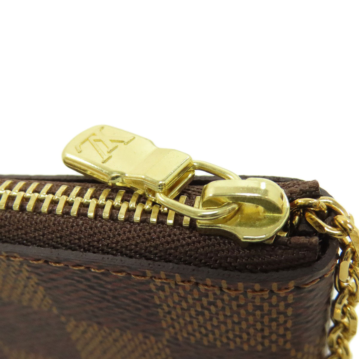 LOUIS VUITTON Coin case N62658 Damier canvas Brown Pochette Kle Women(Unisex) Used Authentic