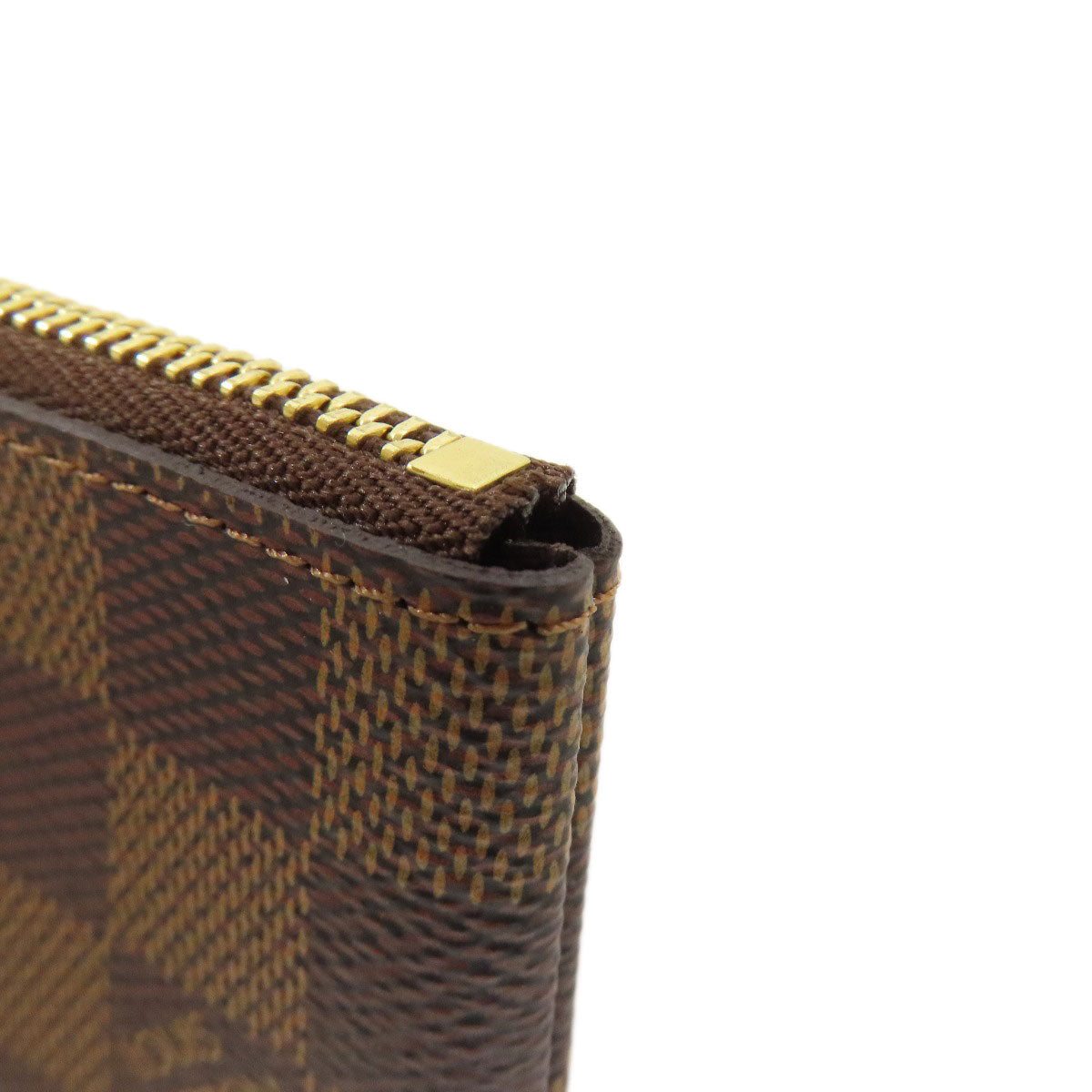 LOUIS VUITTON Coin case N62658 Damier canvas Brown Pochette Kle Women(Unisex) Used Authentic