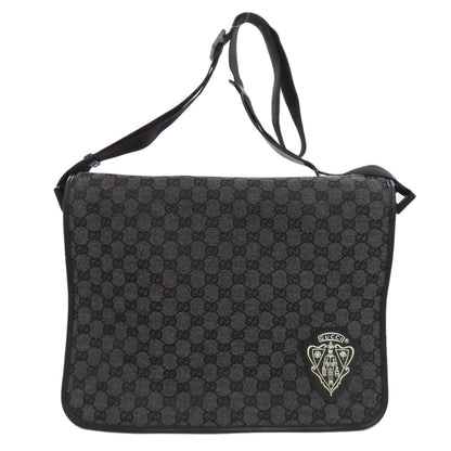 GUCCI Shoulder Bag 282524 canvas black Crest Messenger Outlet