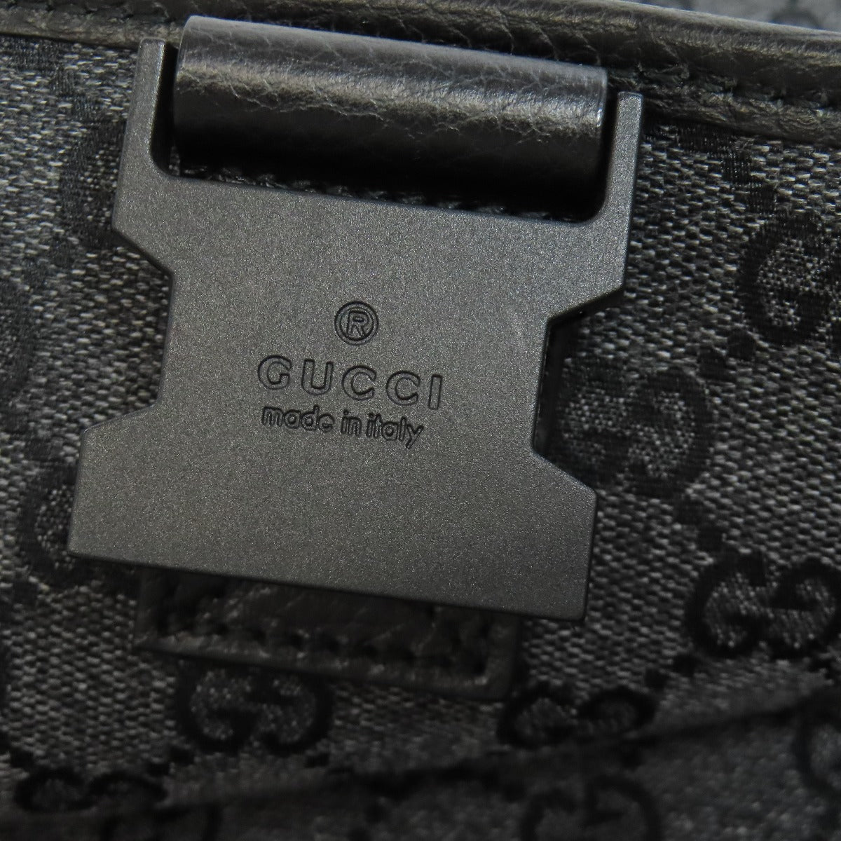 GUCCI Shoulder Bag 282524 canvas black Crest Messenger Outlet