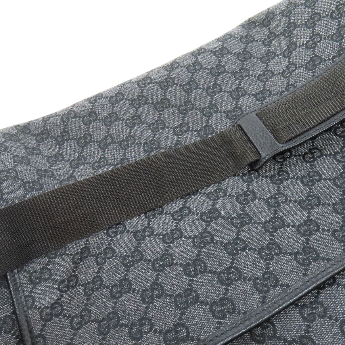GUCCI Shoulder Bag 282524 canvas black Crest Messenger Outlet