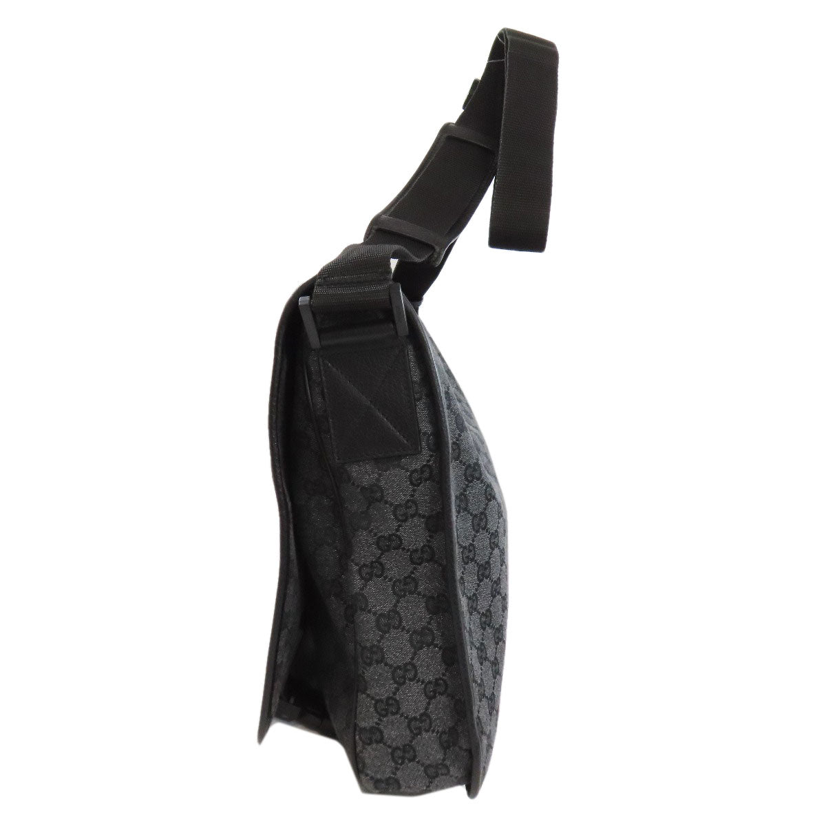 GUCCI Shoulder Bag 282524 canvas black Crest Messenger Outlet