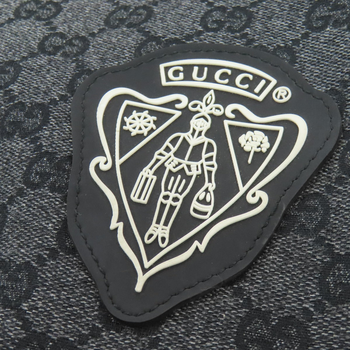 GUCCI Shoulder Bag 282524 canvas black Crest Messenger Outlet