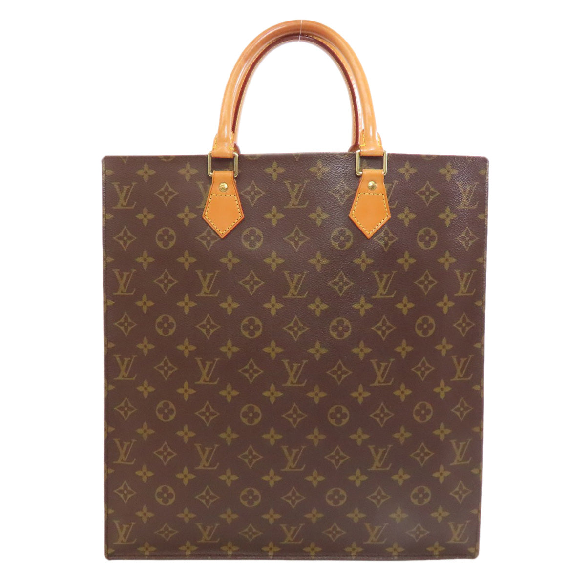 LOUIS VUITTON Handbag M51140 Monogram canvas Brown Sac Plat Women Used Authentic