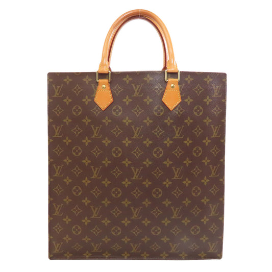 LOUIS VUITTON Handbag M51140 Monogram canvas Brown Sac Plat Women Used Authentic