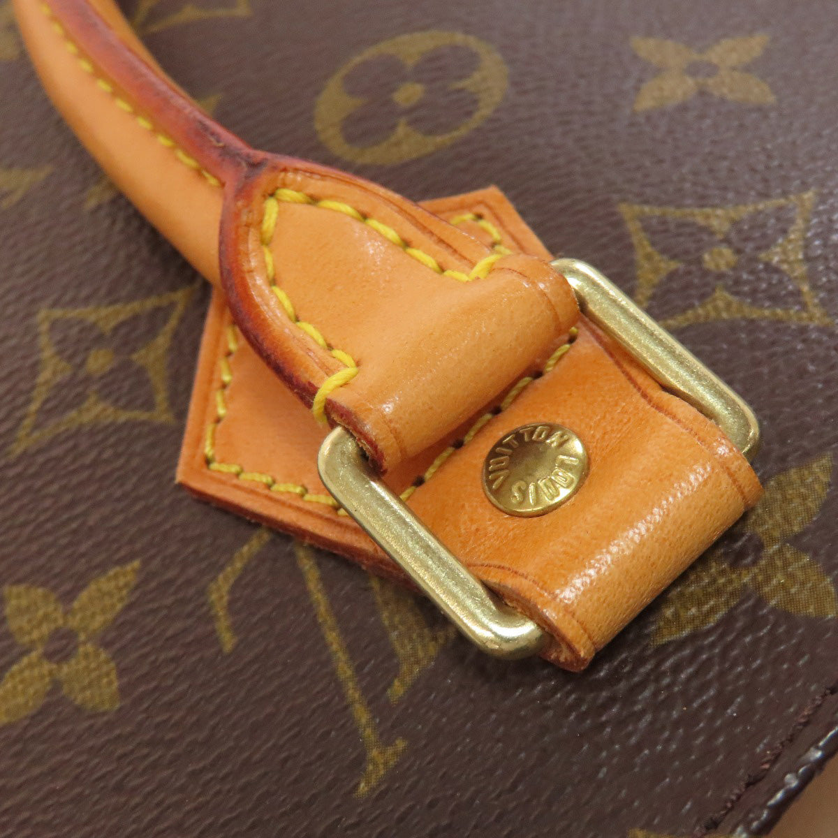 LOUIS VUITTON Handbag M51140 Monogram canvas Brown Sac Plat Women Used Authentic