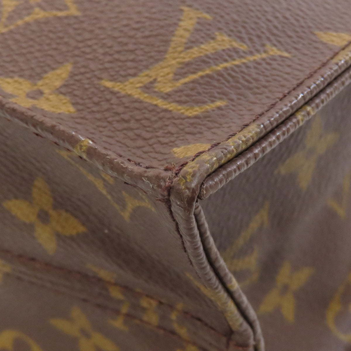 LOUIS VUITTON Handbag M51140 Monogram canvas Brown Sac Plat Women Used Authentic