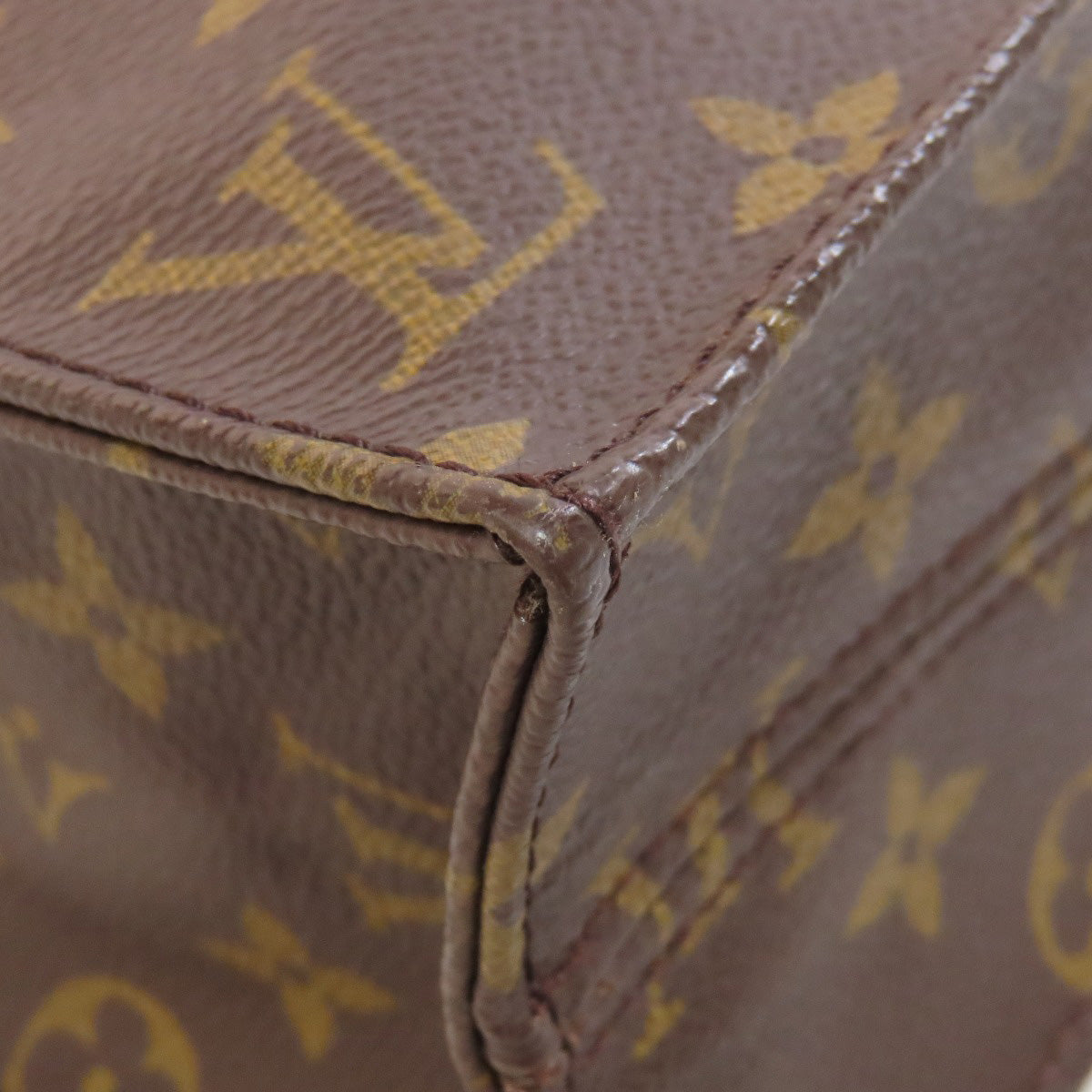 LOUIS VUITTON Handbag M51140 Monogram canvas Brown Sac Plat Women Used Authentic
