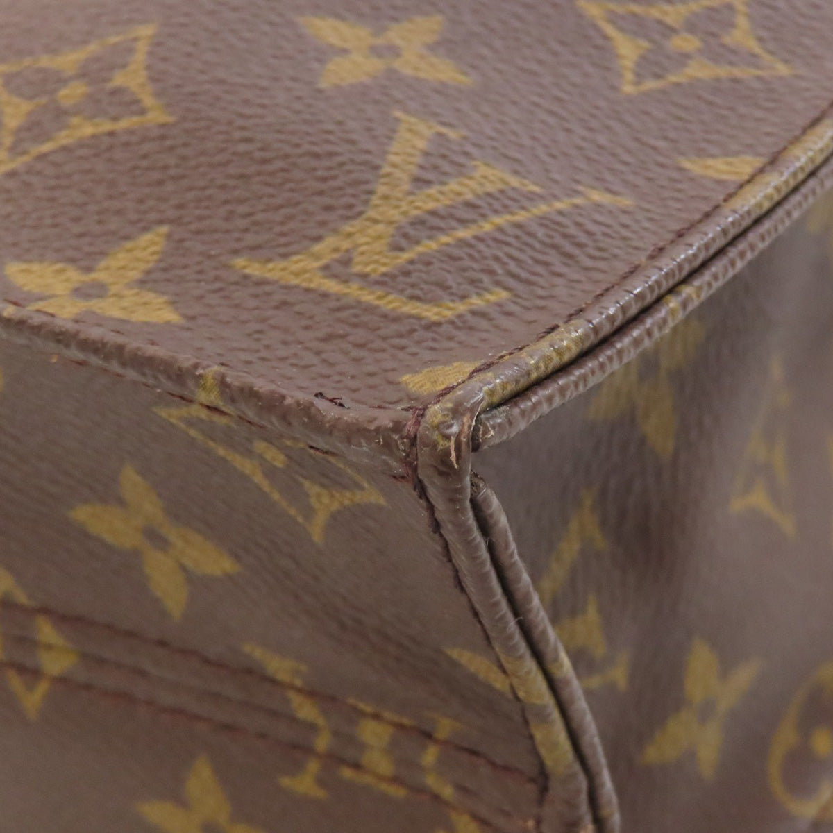 LOUIS VUITTON Handbag M51140 Monogram canvas Brown Sac Plat Women Used Authentic